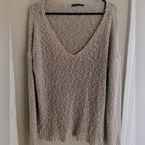 crotchet knit mesh long sleeve top
